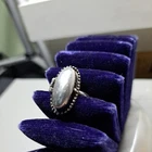 Vintage Sterling Silver Oval Poison Ring, Hinged Locket Compartment - Size 6