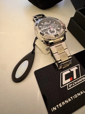 Chronotech Orologio Uomo Al Quarzo Con Cinturino In Acciaio Inossidabile - Modello CC7049M-03M - Quadro Analogico Argento, Cassa Rotonda - Regalo Per Lui, Elegante E Sportivo