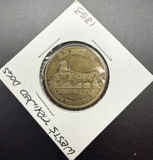 1853 - H. B. Wests Famous Trained Dogs - New York - Hard Times - TOKEN PURGE