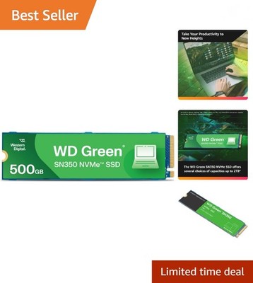 500GB WD Green SN350 NVMe Internal SSD Solid State Drive - Gen3 PCIe, M.2 228...