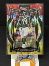 2024 Panini Select ﻿Olumuyiwa Fashanu #66 RC Red & Yellow Prizm Shock  Jets