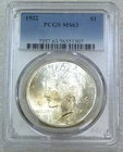 1922 Peace Silver Dollar PCGS MS63 Frosty Just Graded New Holder #A311J