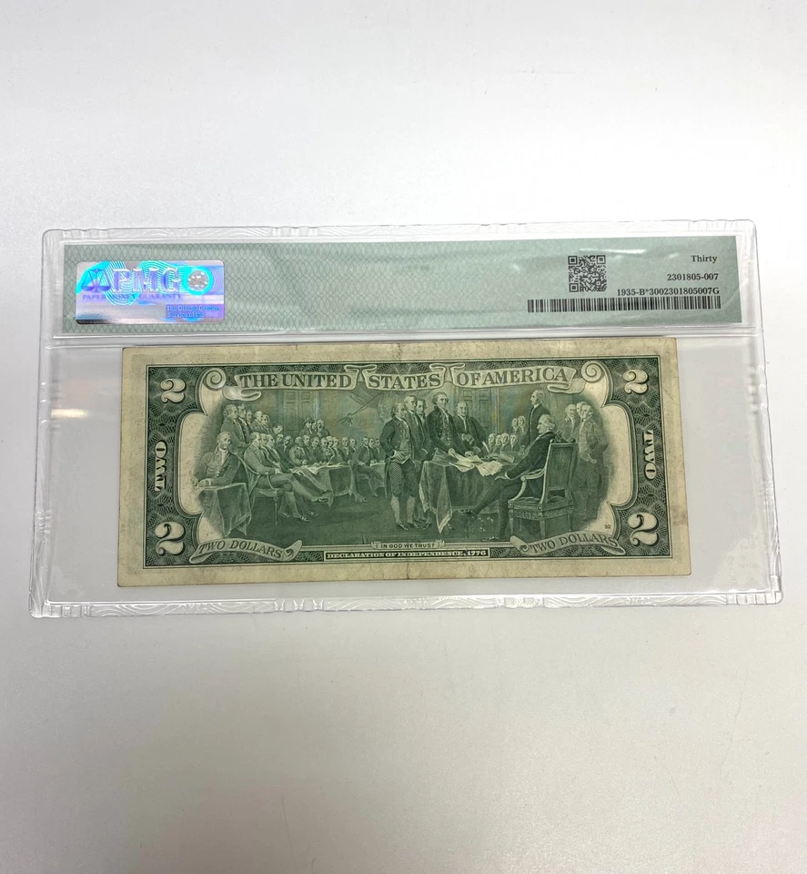 Fr 1935-B* (B* Block) $2 1976 FRN New York PMG 30 - Image 2 of 2