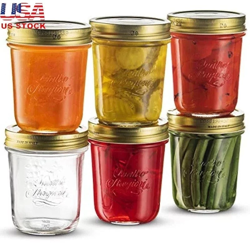 Vacuum Sealed Glass Jar Airtight Wide Mouth Canning Kitchen Storage Food New