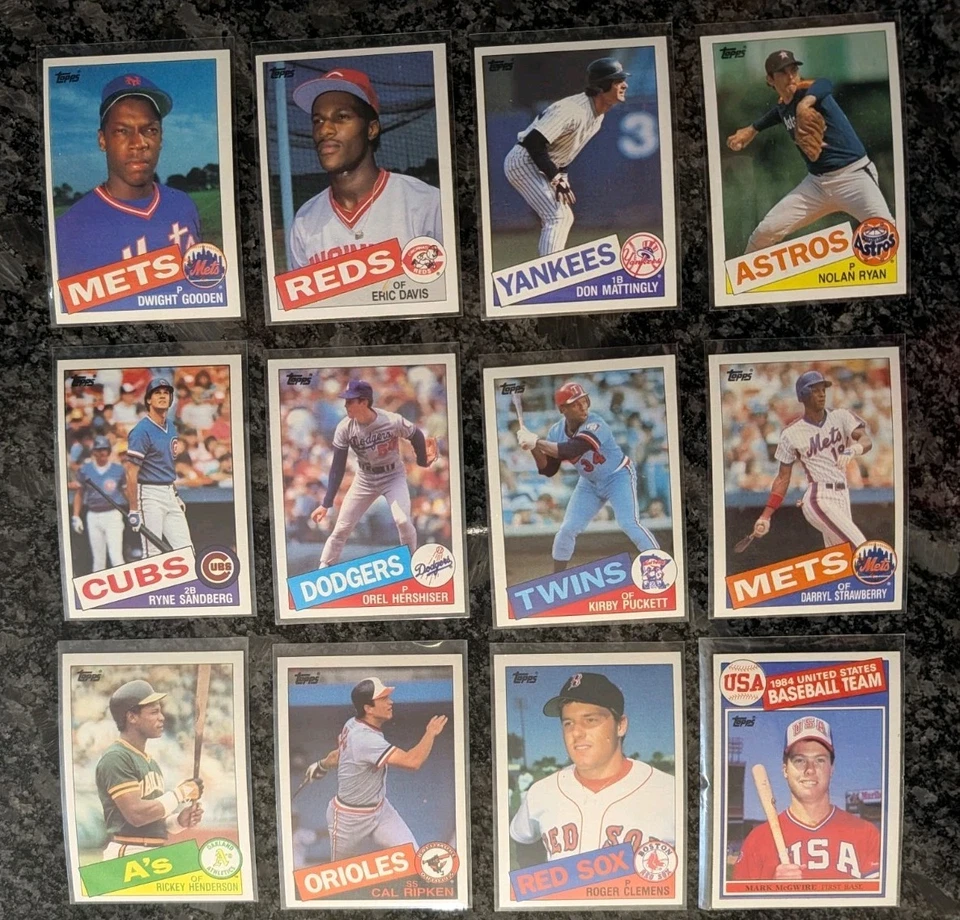 Juego completo de béisbol Topps 1985 1-792 McGwire, Puckett & Clemens Foto 2 de 4