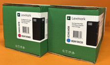New Set of 2 Lexmark 82K1XM0 82K1XC0 Magenta Cyan Toner Extra High Yield CX825
