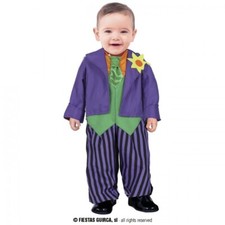 COSTUME CLOWN CATTIVO HALLOWEEN CARNEVALE VESTITO BIMBO NEONATO PAGLIACCIO PAZZO