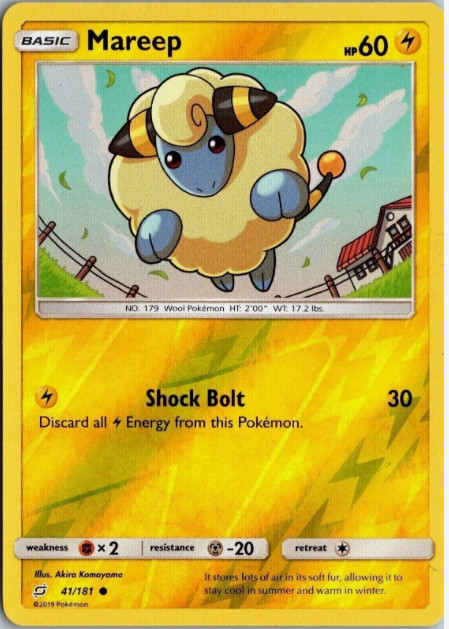 Pokemon - Mareep - 41/181 - Team Up - Reverse Holo - NM/M