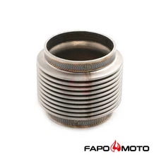 FAPO 2.25" ID T304 SS EXHAUST FLEX BELLOWS 2.55" Long Joint Pipe ULTRA STRONG