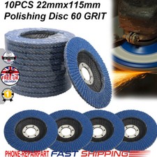 10X FLAP GRINDING SANDING DISCS Polishing Pads 115mm 4.5" 60 GRIT ANGLE WHEEL 9.78 per disc