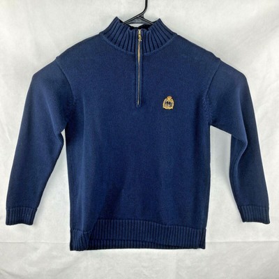 Lauren Ralph Lauren Womens M Sweater Jacket Quarter Zip Long Sleeve Navy Blue | eBay