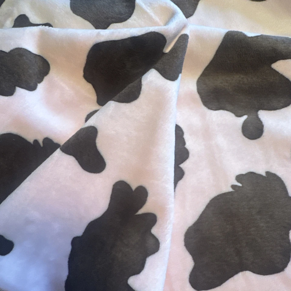 "Manta cuadrada de 30"" Minky, Minkee tela de felpa de Benartex rosa vaca" Foto 4 de 4