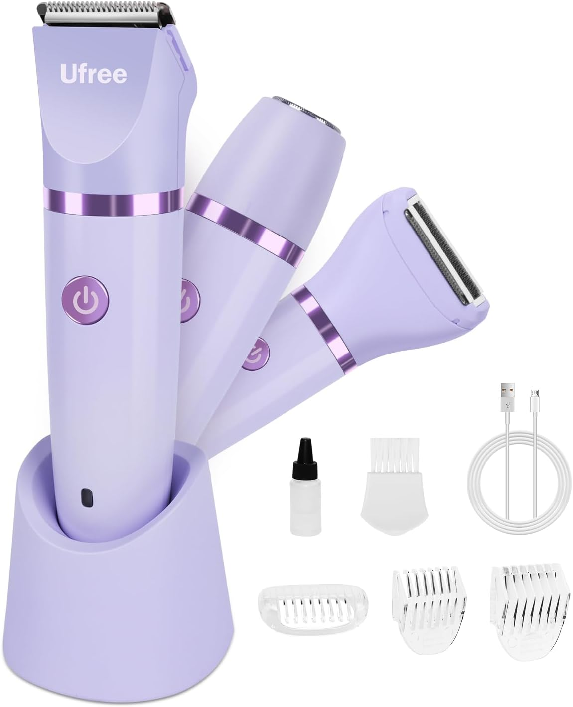 Bikini Trimmer for Women, Electric Razors for Women, Rechargeable Pubic Hair Tri-image