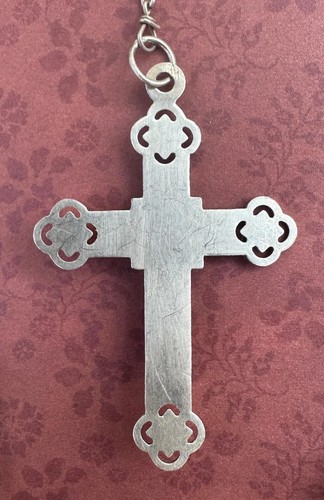 Rare Antique French Black Beads Sterling Silver Rosary, Religious Jewelry - Picture 6 of 8