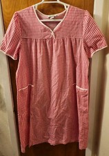 ANTHONY RICHARDS Women's House Dress Gingham Robe Snaps Size 1X
