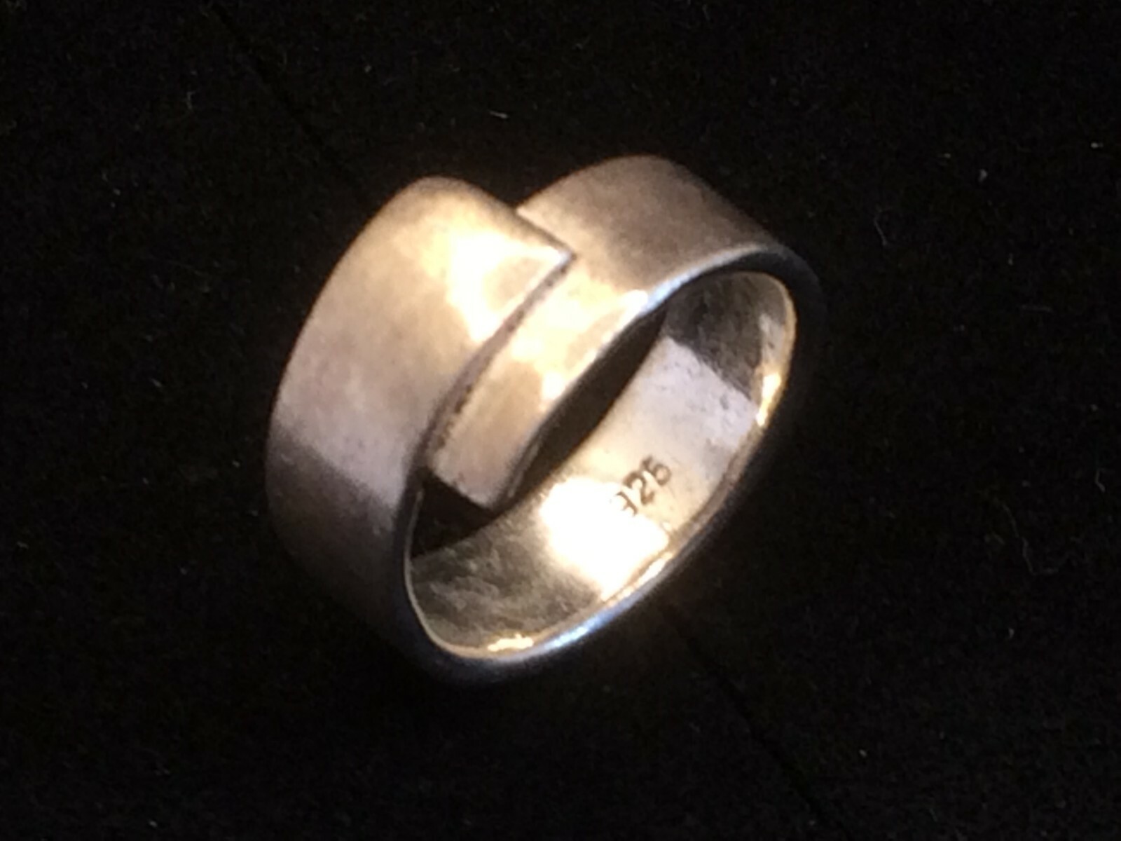 Solid Silver Ring 925 Hallmarked Overlapping Silv… - image 2