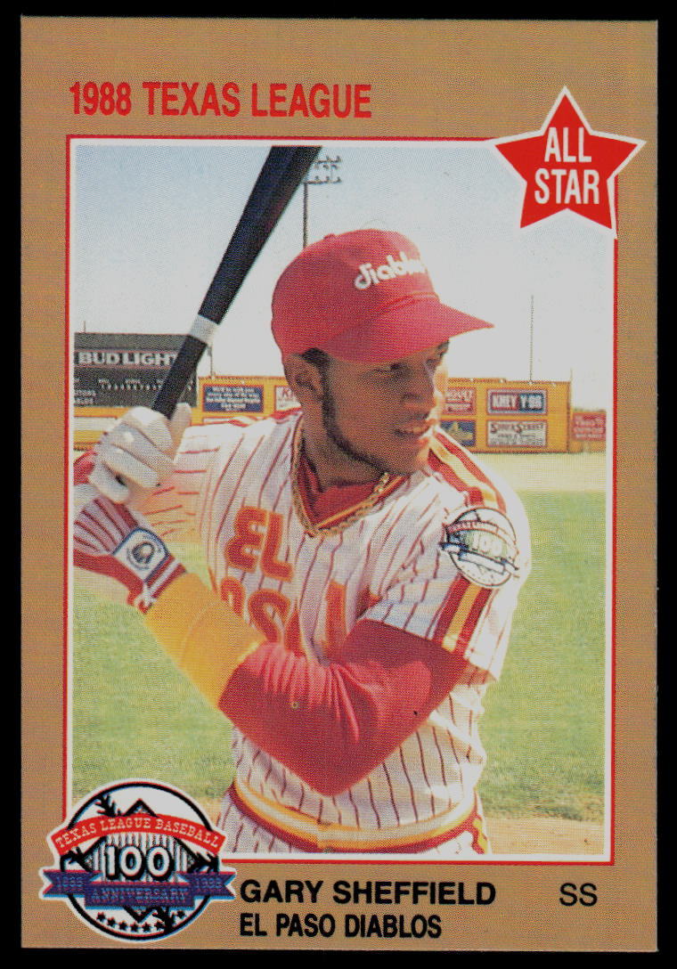 1988 Grand Slam Texas League All-Stars Gary Sheffield El Paso Diablos