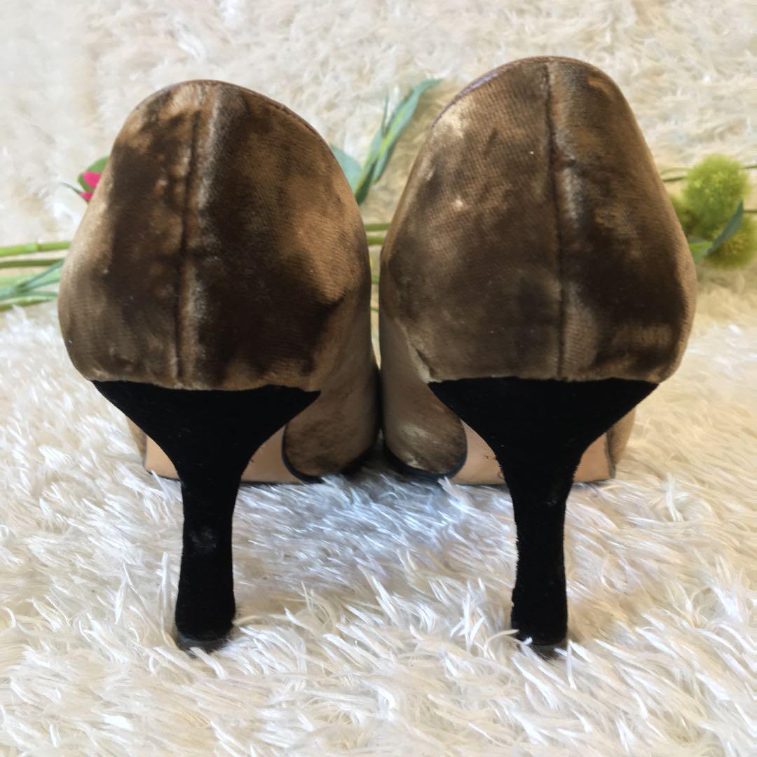 Chanel Pumps High Heel Suede Gold Bicolor Size 36 US About6 For Women thumbnail 6