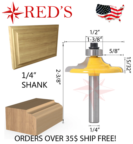 REDS Y61022-4 - Classical Wavy Cabinet Door Front Edging Router Bit - 1 ...