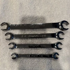 Snap On Double End Combo Flare Nut Set Of 4 -3/4-7/8,5/8-11/16,1/2-9/16,3/8-7/16