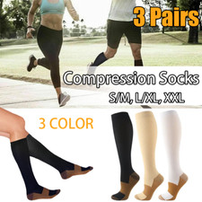 Calcetines de compresión de apoyo médico (20-30 mmHg) - Calcetín hasta la rodilla para correr deportes