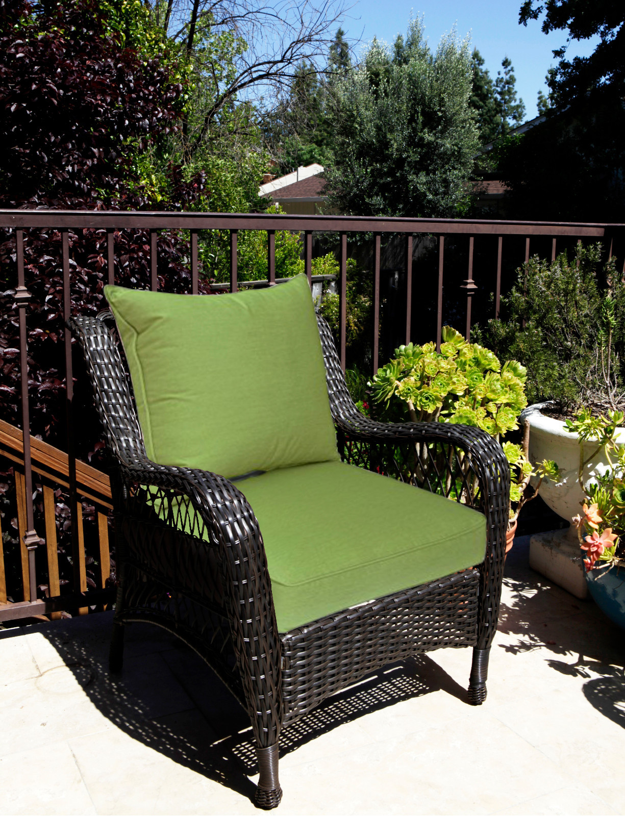 green patio cushion on Bossima Sunbrella Indoor Outdoor Spectrum Cilantro Green Deep Seat Chair Cushion For Sale Online Ebay