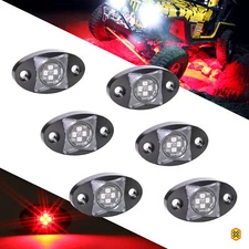 6pc RED LED Rock Lights 4x4 Off Road Rock Crawler - LAMPHUS StarDust SDRL14
