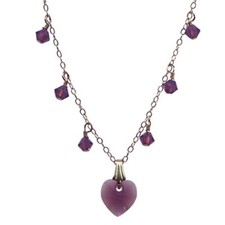 Heart Necklace Made with Fine Crystal 14k Gold-filled Adjustable Length