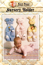 1980's Patch Press Dog,Cat,Bunny Nursery Holder Pattern 340B UNCUT