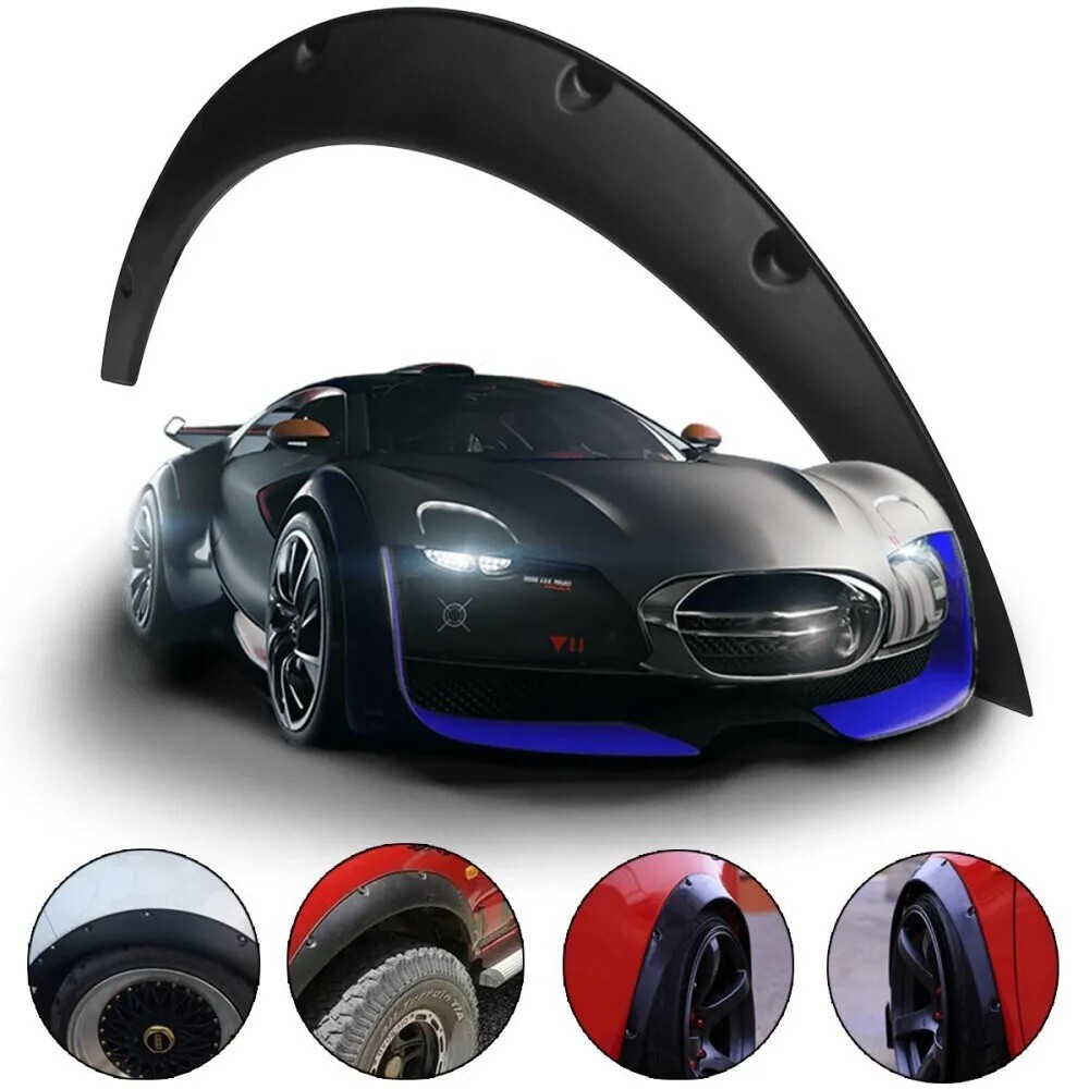 - Senza marca/Generico - - 4 Pezzi Parafanghi Auto Sopracciglia Parafango Estensione Passaruota Auto 80 Cm - Miniatura 2