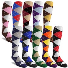 Golf Knickers Colorful Knee High Argyle Cotton Socks For Men 4A-4Z