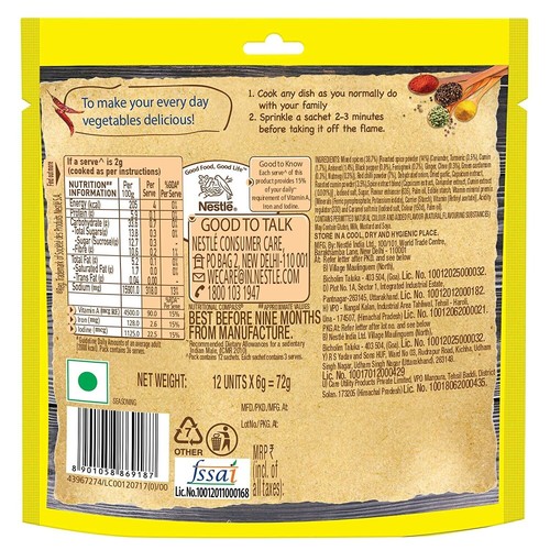 MAGGI Masala-ae-Magic Seasoning – 12x6g Sachets (72g) – Veg Masala - Picture 2 of 7