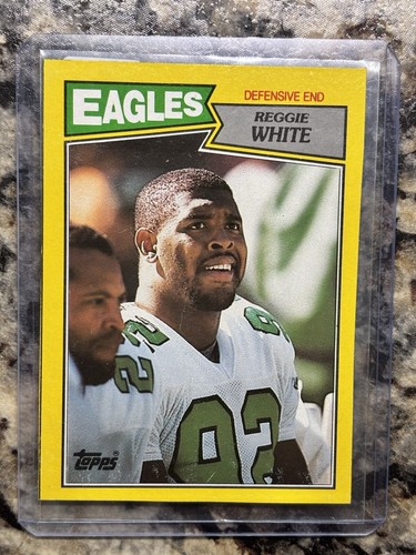 REGGIE WHITE BOX CUT OUT 1987 TOPPS PHILADELPHIA EAGLES Sharp - Picture 2 of 4