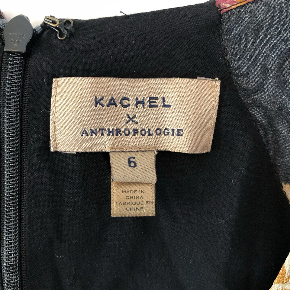 Maxi Vestido Anthropologie Kachel Mujer Midi Floral HAZEL Cuello en V Talla 6 Boho Floral Foto 4 de 4