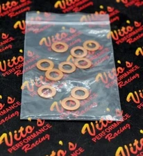 10 X Vito's Cool Hemi Head Copper Crush Washers Yamaha Banshee 1987-2006