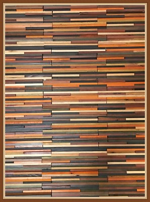 BOX of 24 Mosaics of Model Havana Wall Wood Mosaic Multicolor 3D Tile 11  x 12 