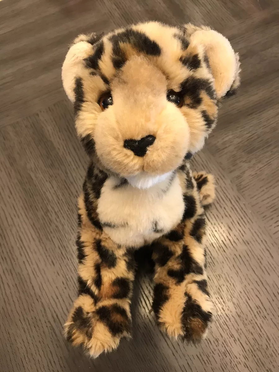 KiLoom Léopard Réaliste Peluche Jouet en Peluche Animal Doux Assis