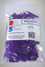 100 Pack ATM 3 Amp Mini Blade Style Fuse 3A Automotive Car Truck 3Amp *US Seller