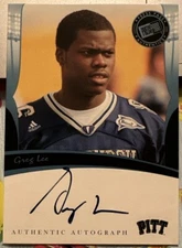 Greg Lee Pittsburgh Football Press Pass Autograph Rookie Card Auto 2006 Lions RC