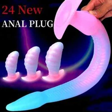 24 New Extra Long Anal Plug Prostate Massage Anal Dilator Vaginal Masturbators