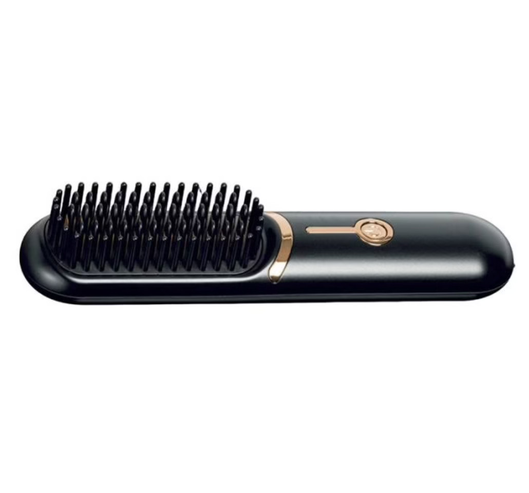 Brosse lissante chauffante SILVER STYLE ionique anti-frisottis pour cheveux épais