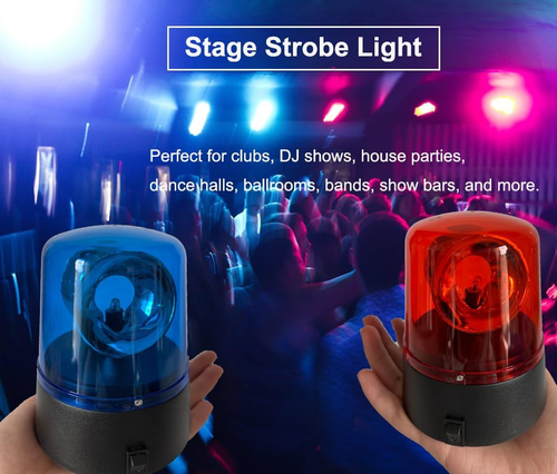 LED Strobe Light, 360 Degree Disco Party Rotating Lamp DJ Flashing Stage Lights, - Picture 6 of 12