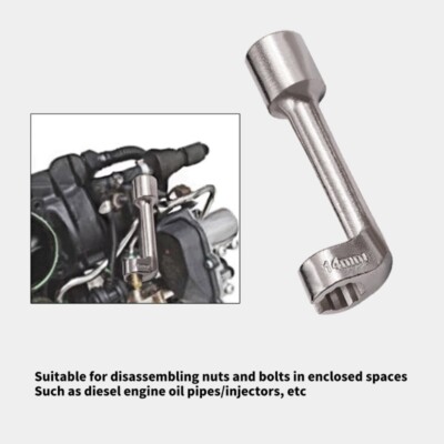 1/2inch Drive Socket Diesels Injector Wrench L Type Fuels Line Removal Tool 1pcs