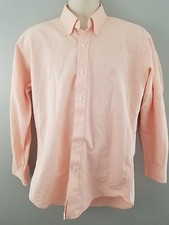  Chaps By Ralph Lauren Crest Logo Long Sleeve Button Down Dress Pink Mens Shirt 