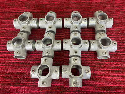 10er Set x 48 mm Gerüst Stahlverbinder verzinkt Handlauf - Sternform