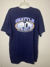 Vintage Seattle Washington Shirt XL Navy Blue VISA Shirt