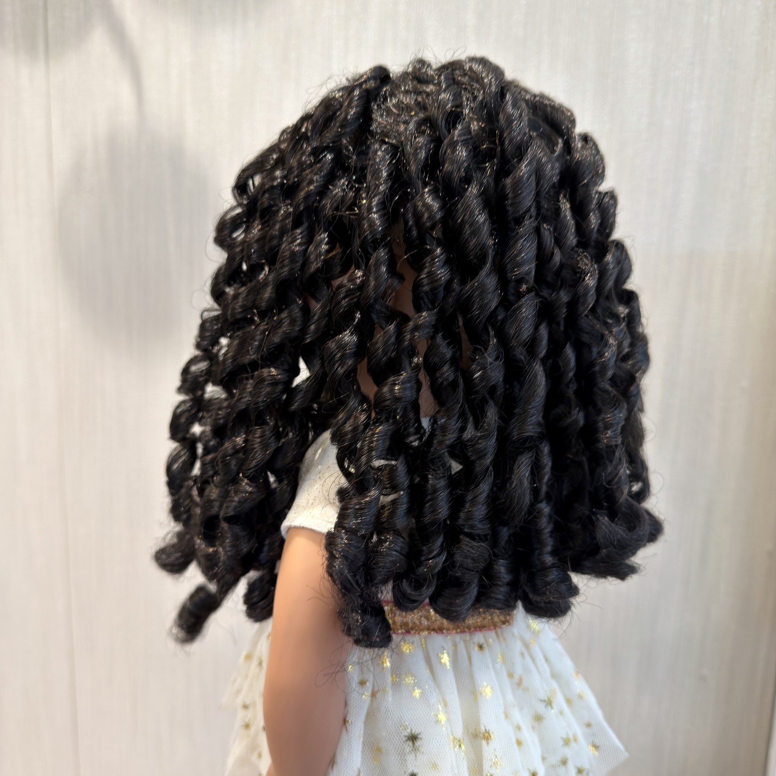 American Girl long black wig for 18'' doll hair Gift Toys For kids #9