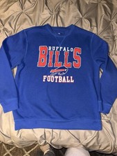 Buffalo Bills Crewneck Sweatshirt Blue XL Pullover Unisex NFL Team Apparel
