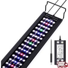 Dimmable Aquarium Light WRGB W/ Timer Temperature Monitor Plant Growth New