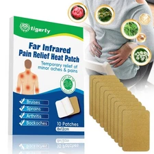 Fast-Acting Heat Therapy | 10 Patches Natural Herbal Acute Back Pain & Sprains